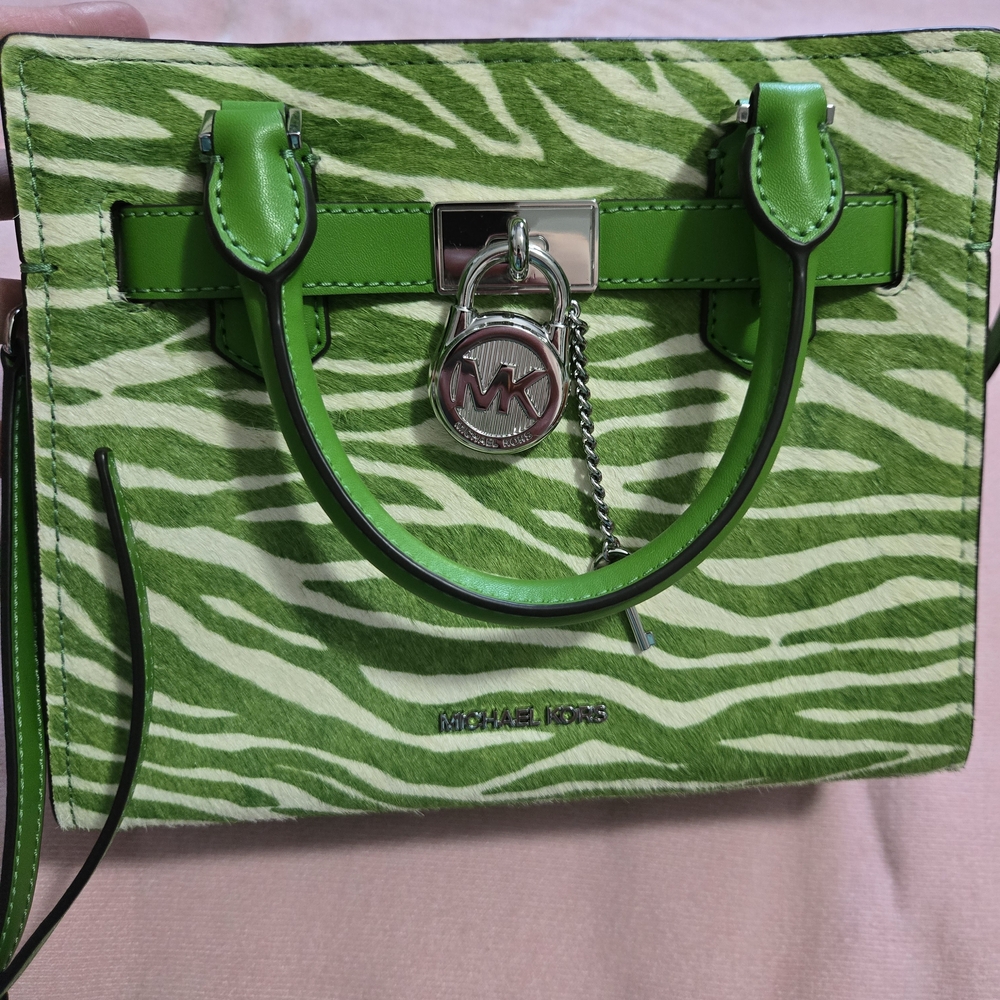 Michael Kors Green Zebra Print Women's Bag